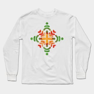 Phulkari - Indian Artistic Motif from Folk Embroidery Art GC-127-01 Long Sleeve T-Shirt